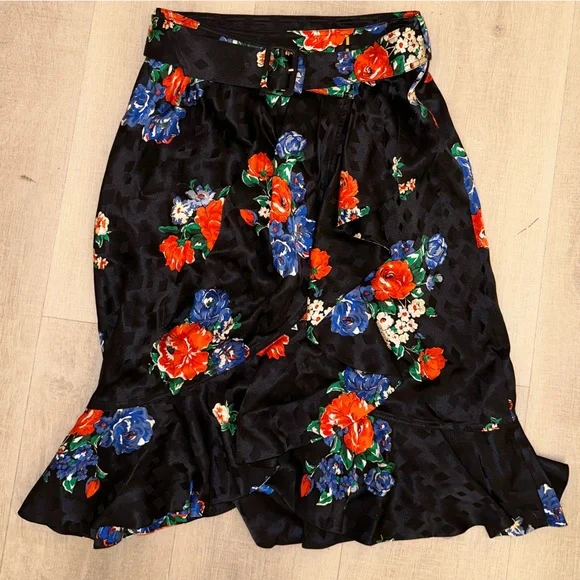 Tory Burch Floral Wrap Skirt size 0